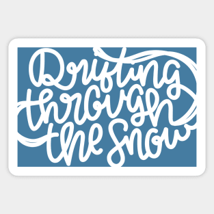 Drifting Through The Snow (White) Sticker